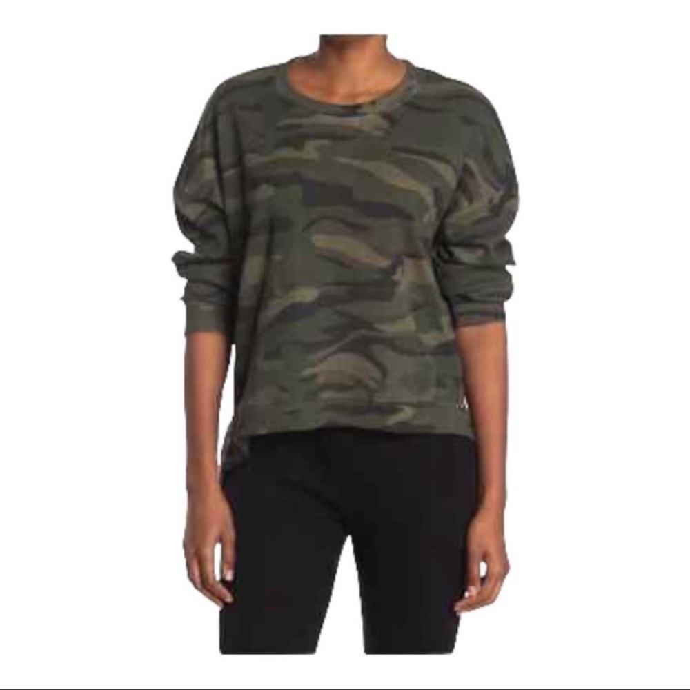 RDI Green Camo Thermal Waffle Knit Long Sleeved Top Small NEW
